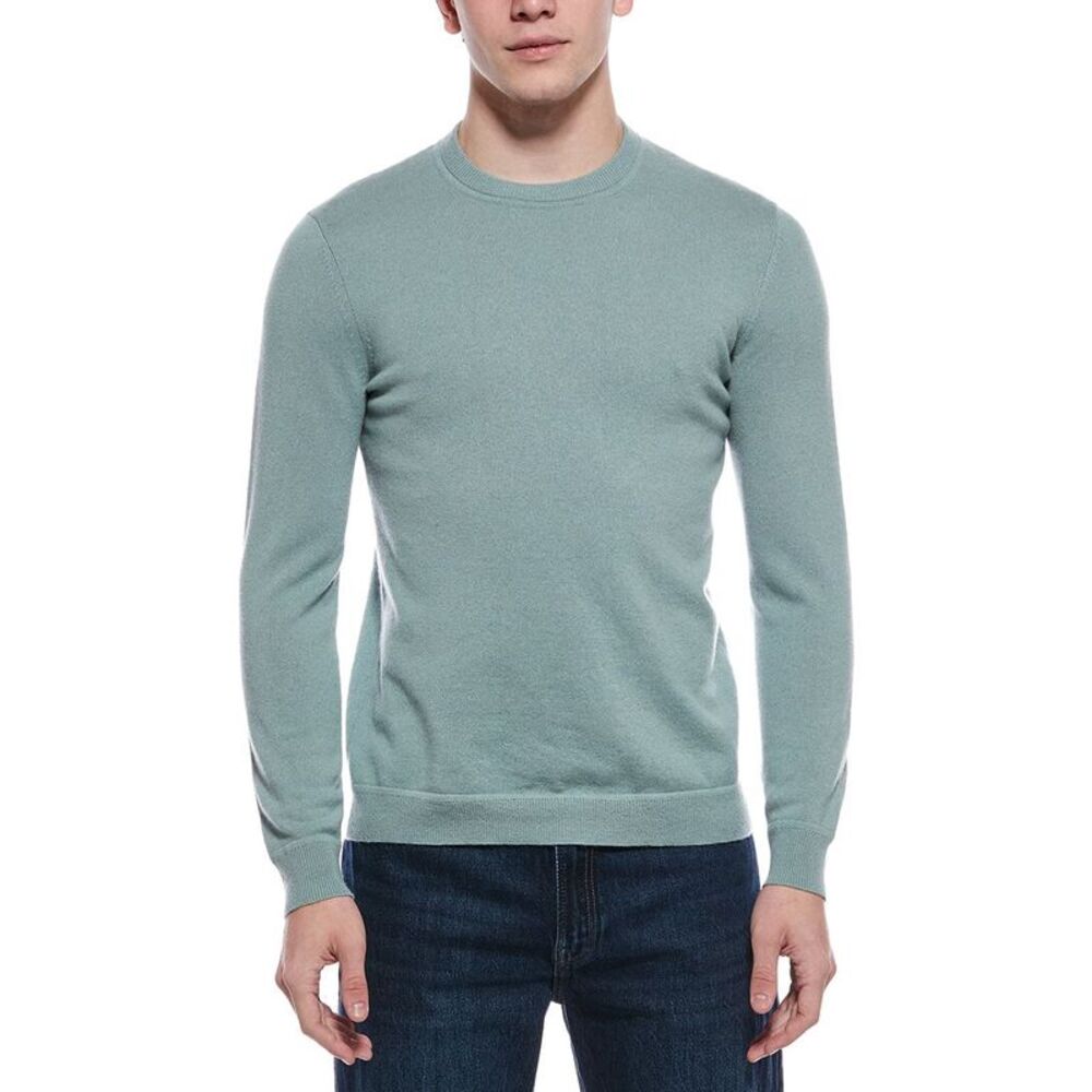 Theory Mens  Haider 100% Cashmere Crewneck Sweater, Green